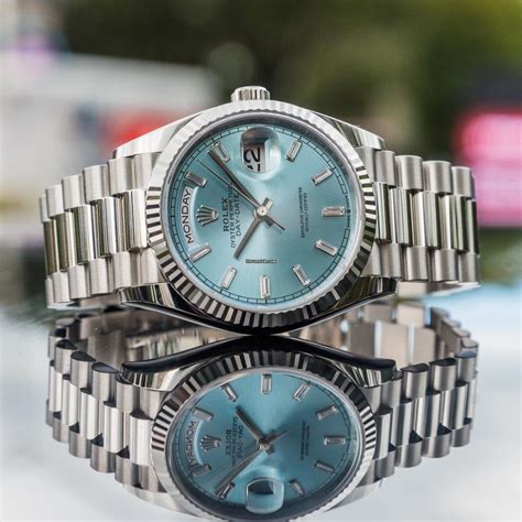 rolex day date baby blue|rolex day date 40 series.